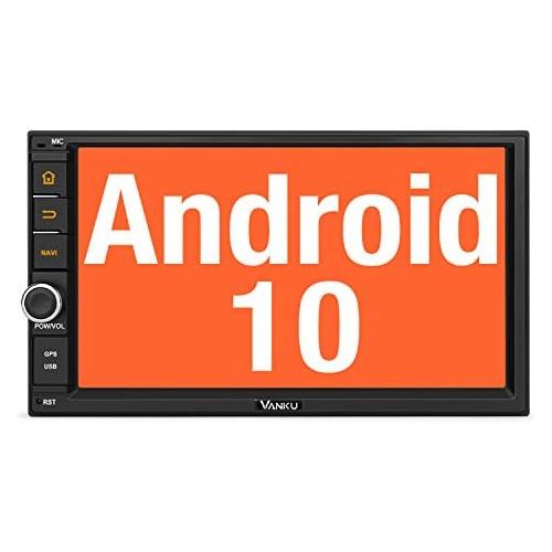  Vanku Android 10 Car Radio with Sat Nav 32GB + 2GB Radio Supports Qualcomm Bluetooth 5.0 DAB + WiFi 4G Android Car USB MicroSD 2 Din 7 Inch Screen