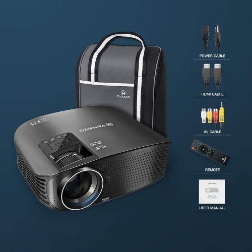  [아마존핫딜][아마존 핫딜] Vankyo VANKYO Leisure 510 HD Movie Projector with 4500 Lux, Video Projector with 230 Projection Size, Support 1080P HDMI VGA AV USB with HDMI Cable and Carrying Bag (2-Black)