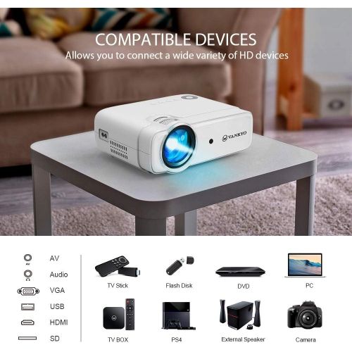  [아마존핫딜][아마존 핫딜] Vankyo VANKYO Leisure 430 Mini Movie Projector, 3800 Lux Video Projector with 50,000 Hours LED Lamp Life, 236 Display, Support 1080P, HiFi Built-in Speaker, Compatible with TV Stick, HDMI