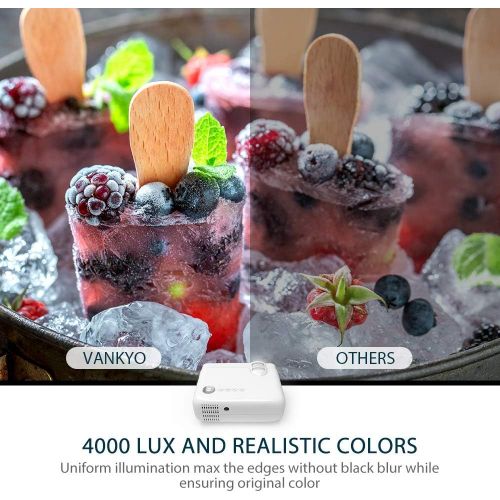  [아마존핫딜][아마존 핫딜] Vankyo VANKYO Leisure 430 Mini Movie Projector, 3800 Lux Video Projector with 50,000 Hours LED Lamp Life, 236 Display, Support 1080P, HiFi Built-in Speaker, Compatible with TV Stick, HDMI