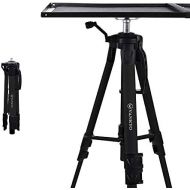 [아마존베스트]Vankyo VANKYO Aluminum Tripod Projector Stand, Adjustable Laptop Stand, Multi-Function Stand, Computer Stand Adjustable Height 17 to 46 for Laptop with Plate and Carrying Bag (2-Black)