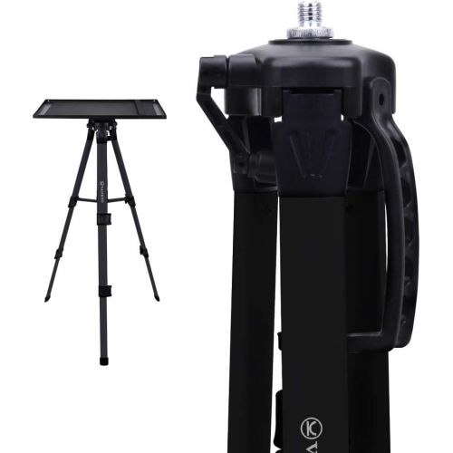  [아마존베스트]Vankyo VANKYO Aluminum Tripod Projector Stand, Adjustable Laptop Stand, Multi-Function Stand, Computer Stand Adjustable Height 17 to 46 for Laptop with Plate and Carrying Bag (2-Black)