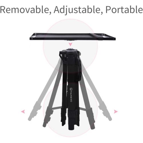  [아마존베스트]Vankyo VANKYO Aluminum Tripod Projector Stand, Adjustable Laptop Stand, Multi-Function Stand, Computer Stand Adjustable Height 17 to 46 for Laptop with Plate and Carrying Bag (2-Black)