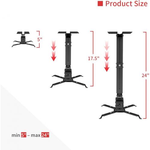  [아마존베스트]Vankyo VANKYO Universal LED HD Projector Ceiling Mount Wall Bracket Holder for Different Size Projector