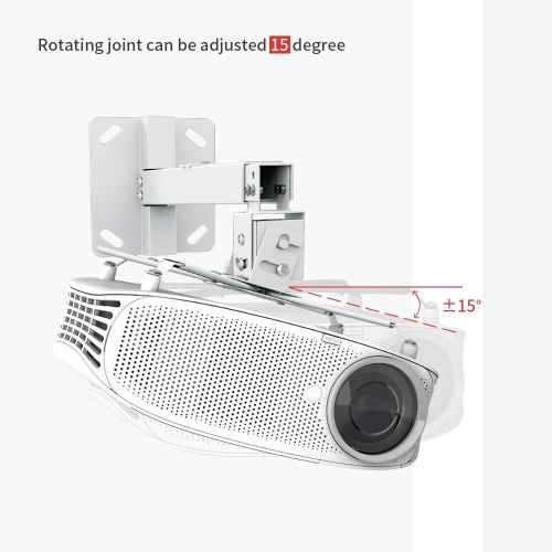  [아마존베스트]Vankyo vankyo Universal LED HD Projector Ceiling Mount Wall Bracket Holder for Different Size Projector(White)