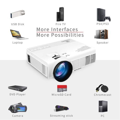  Vankyo vankyo Leisure 3 (Upgraded Version) 2200 Lux LED Portable Projector with Carrying Bag, Video Projector with 170 and 1080P Support, Compatible with Fire TV Stick, PS4, HDMI, VGA, TF