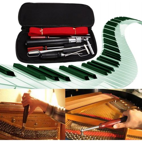  Vanpower Piano Tuning Tuner Kit Tools Including Tuning Hammer Mute Wrench Hammer Handle Kit Tools and Case(13 Items)
