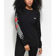 VANS Vans Checkered Rose Black Long Sleeve T-Shirt