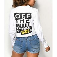 VANS Vans OTW Ripped White Long Sleeve Crop T-Shirt