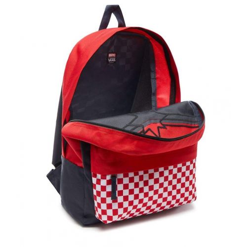 반스 Vans CAPTAIN MARVEL Backpack Racing Red Schoolbag VN0A3QXFIZQ Vans MARVEL Bags