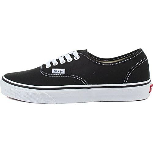 반스 Vans Authentic Classic, Unisex Adult Low Top Lace-up Trainers, Black (Black/White)