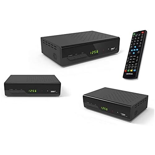  Vantage VT 92 T HD receiver, digital DVB T2 receiver for HDTV for receiving all free DVB T programmes (HD + SD quality) HEVC, USB, HDMI, SCART, coaxial audio output, media player,