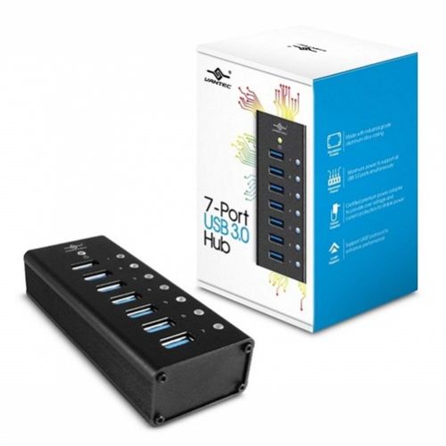  Vantec UGT-AH700U3 Aluminum USB 3.0 7-Port Hub, Black