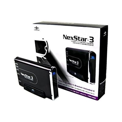  Vantec NexStar 3 NST-360UFS-BK 3.5-Inch SATA to USB 2.0/eSATA/1394a External Hard Drive Enclosure (Onyx Black)