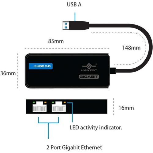  Vantec NBA-200U USB External 7.1 Channel Audio Adapter (Black)