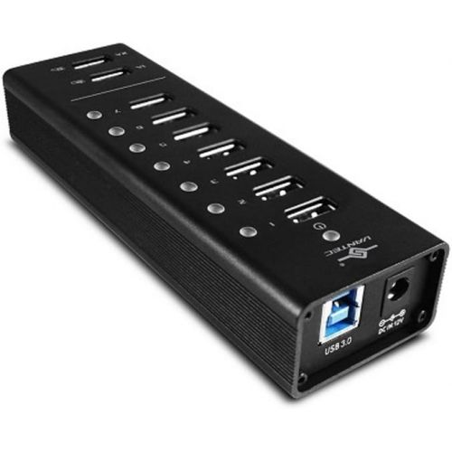  Vantec Aluminum 10-Port USB 3.0 Hub with Power Adapter (UGT-AH100U3)