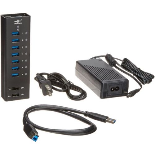  Vantec Aluminum 10-Port USB 3.0 Hub with Power Adapter (UGT-AH100U3)