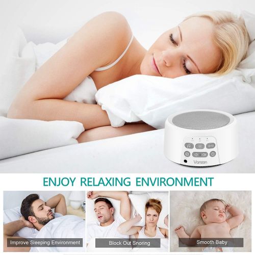  [아마존베스트]Vanzon White Noise Machine - Sound Machine with Baby For Sleeping & Relaxation, 36 Soothing High...