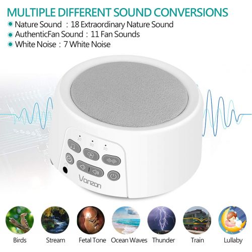  [아마존베스트]Vanzon White Noise Machine - Sound Machine with Baby For Sleeping & Relaxation, 36 Soothing High...