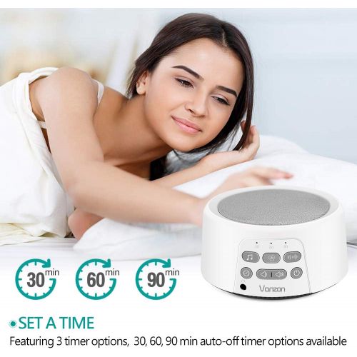  [아마존베스트]Vanzon White Noise Machine - Sound Machine with Baby For Sleeping & Relaxation, 36 Soothing High...