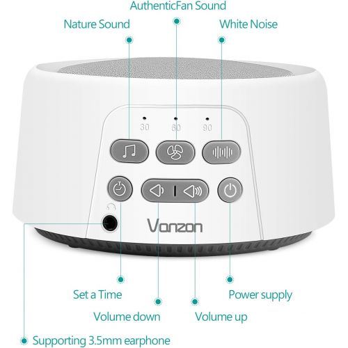  [아마존베스트]Vanzon White Noise Machine - Sound Machine with Baby For Sleeping & Relaxation, 36 Soothing High...