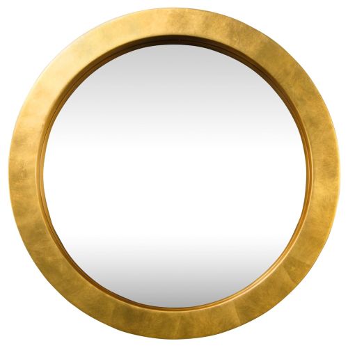  Varaluz Casa 410A01GL Ringleader Thick Frame Round Mirror - Gold Leaf Finish