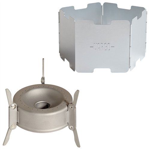  Vargo Triad Titanium Multi Fuel Stove Package - Triad Stove w/Aluminum Windscreen