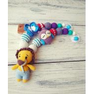 /VariArtShop Owl Lion butterfly crochet nursing necklace,baby shower gift, teething nursing necklace,baby wearing necklace for mom,crochet beads necklace