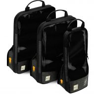 Vasco VASCO Compression Packing Cubes for Travel  Premium Set of 3 Luggage Organizer Bags Black
