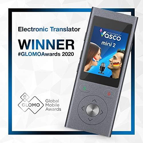  Vasco Electronics Vasco Mini 2 Translator Device Multi-Language Portable Voice Translator - Supports 50 Languages Enables Instant Two-Way Conversation No WiFi Needed European Brand