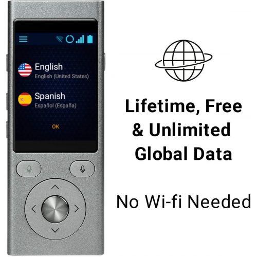  Vasco Electronics Vasco Mini 2 Translator Device Multi-Language Portable Voice Translator - Supports 50 Languages Enables Instant Two-Way Conversation No WiFi Needed European Brand