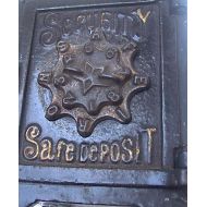 VastVintageVisions Antique Circa 1900 Cast Iron SECURITY Safe Deposit STILL BANK