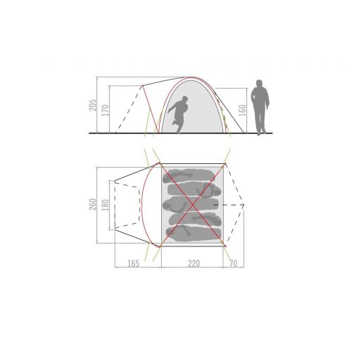  Vaude Zelt Campo Family XT 5 Personen, WS=3.000 mm