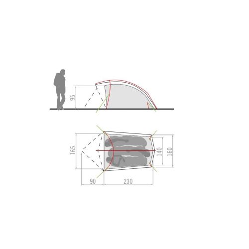  Vaude Taurus 3Person Tent, WS = 3000mm