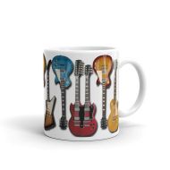 VaughnHoldenStudios GE Guitars Coffee Mug/ The Perfect Gift for Any Musician, Birthday, Anniversary, or Just to Say Thinking of You