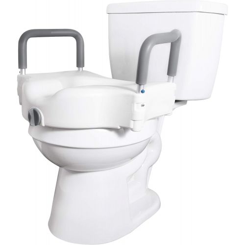  [아마존 핫딜]  [아마존핫딜]Vaunn Medical Elevated Raised Toilet Seat & Commode Booster Seat Riser with Removable Padded Grab...