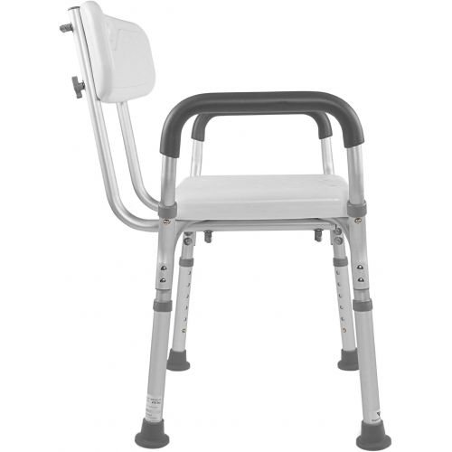  [아마존 핫딜] [아마존핫딜]Vaunn Medical Tool-Free Assembly Spa Bathtub Shower Lift Chair, Portable Bath Seat, Adjustable Shower Bench, White Bathtub Lift Chair with Arms