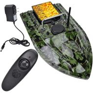 RC Fishing Finder Boat, 500m Remote Control Wireless Fishing Bait Boat Fish Finder with LED Night Light￡¨Green￡ⓒ(Green) for Rc Boats for Adults