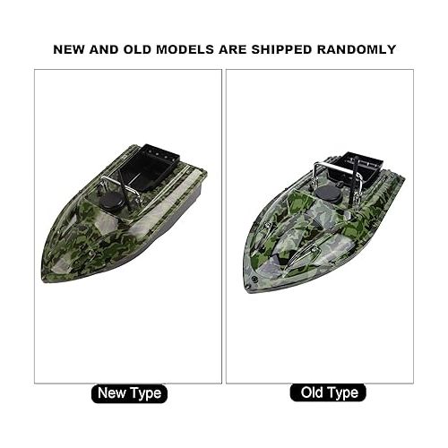  RC Fishing Finder Boat, 500m Remote Control Wireless Fishing Bait Boat Fish Finder with LED Night Light￡¨Green￡ⓒ(Green) for Rc Boats for Adults