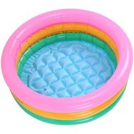 Water Pool in Summer Children Soft Inflatable Swimming Pool Shape Bright Color Baby Basin Pool (S)