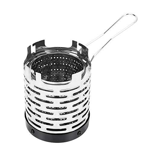  Vbest life Outdoor Camping Mini Heater, Stainless Steel Portable Camping Stove Gas Stove Suitable for Outdoor Traveling Camping BBQ Backpacking Hiking