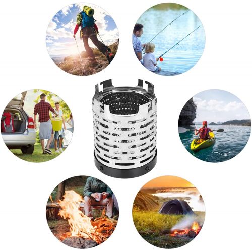  Vbest life Outdoor Camping Mini Heater, Stainless Steel Portable Camping Stove Gas Stove Suitable for Outdoor Traveling Camping BBQ Backpacking Hiking