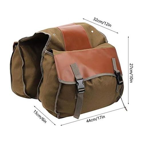  Vbest life Large Capacity Bicycle Rear Seat Bag Bike Tail Seat Bag Bike Carrier Trunk Bag Cycling Accessory (Khaki Free Size)