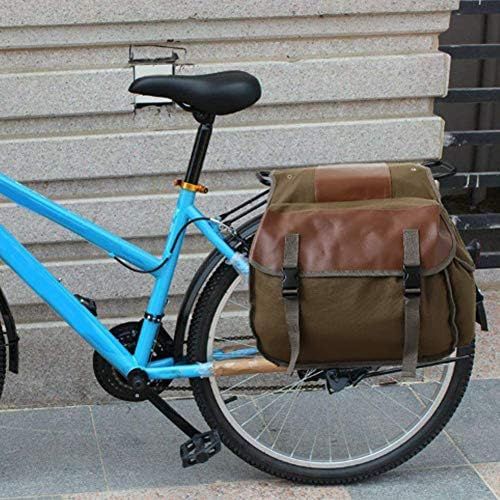  Vbest life Large Capacity Bicycle Rear Seat Bag Bike Tail Seat Bag Bike Carrier Trunk Bag Cycling Accessory (Khaki Free Size)