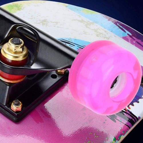  Vbest life 54mm 82A Skateboard Wheels,4Pcs Pink Flashing Trick Skating Wheels for Skateboarder Replacing Wheels
