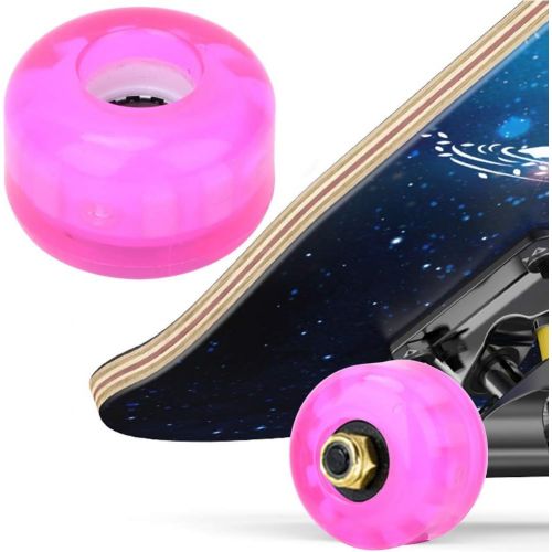  Vbest life 54mm 82A Skateboard Wheels,4Pcs Pink Flashing Trick Skating Wheels for Skateboarder Replacing Wheels