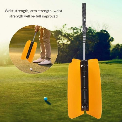  Vbest life Golf Swing Trainer,Golf Swing Fan Trainer Swing Wind Power Training Tool Humanized Non-Slip Grip