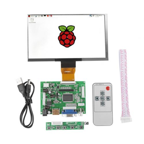  VBESTLIFE 7 inch LCD TFT Display 1024*600 HDMI VGA Monitor Screen Kit for Raspberry Pi 32 LCD TFT Display module LCD Controller Board kit