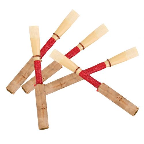  Vbestlife Oboe Reeds Medium Soft 5pcs Red Handmade Oboe Reed Instrument Accessories with Case/Tube