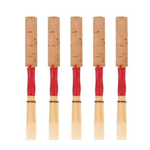  Vbestlife Oboe Reeds Medium Soft 5pcs Red Handmade Oboe Reed Instrument Accessories with Case/Tube
